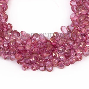 Pink Mystic Topaz Faceted Pear Beads, Pink Mystic Topaz Briolettes, Pink Mystic Topaz Beads,  Mystic Topaz Pear Beads, Faceted Beads
