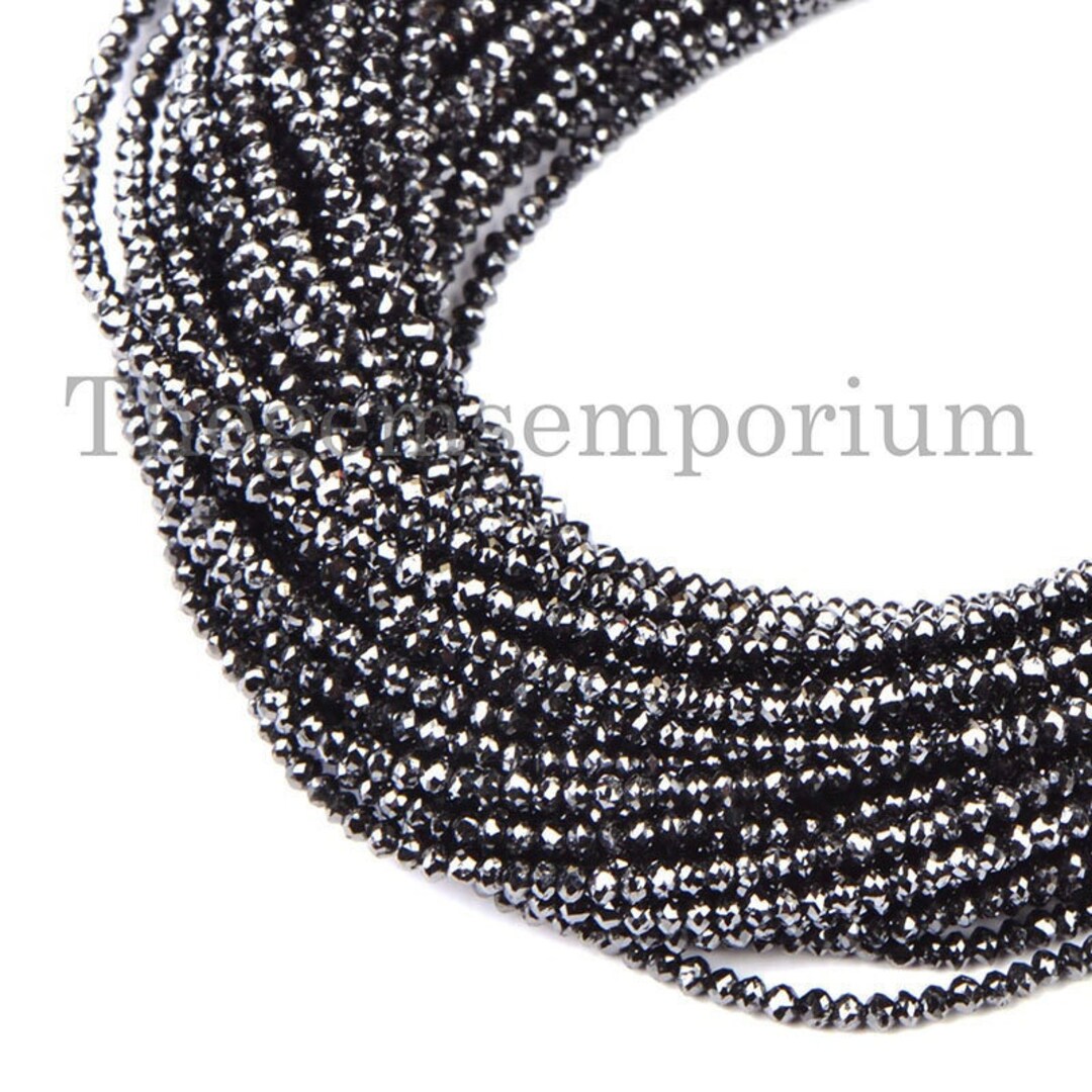 Natural Genuine Black Diamond Beads, 1.72.25mm Black Diamond Beads