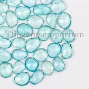 Apatite Rosecut, Apatite Polki Stone, Apatite Rose cut Slices, Faceted Cabochon, Rose cut, Apatite Gemstone, Rose cut  Cabochon,Faceted Cabs