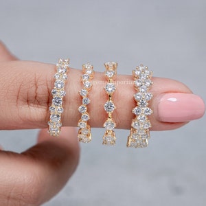 Direct Manufacturer/Diamond Eternity Ring/Cluster Ring 14k Gold/Eternity Ring/Diamond Band/Stacking Ring/Wedding Band/Push Present/18k Gold