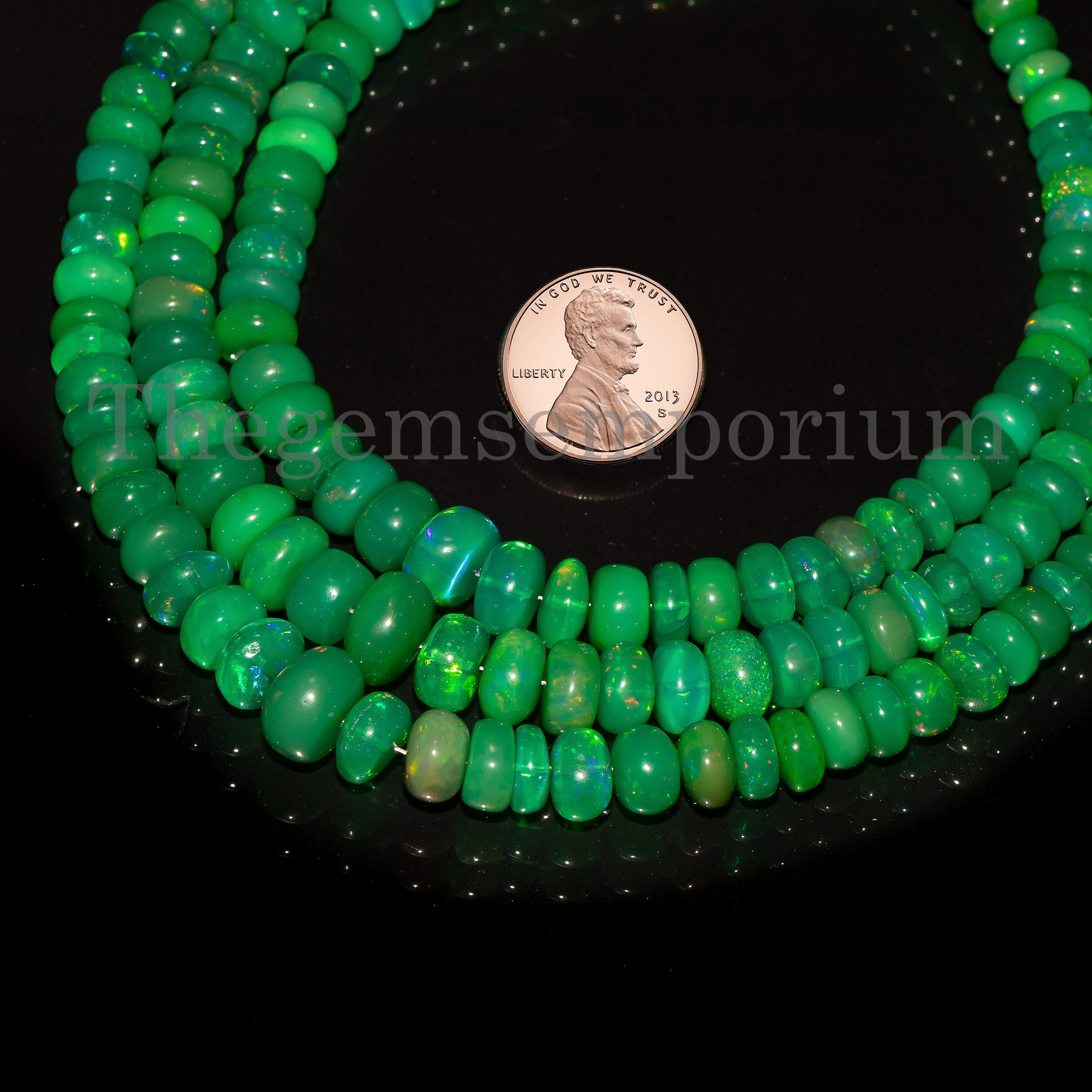 Green shop opal beads