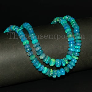 Natural Dark Lavender Opal Smooth Rondelles, 5-7 mm Lavender Opal Beads, Opal Plain Beads, Fire Opal Loose Beads, Gemstone Beads