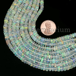 Ethiopian Opal Smooth Rondelle Beads,Ethiopian Opal Smooth Beads,Ethiopian Opal Rondelle Beads, Ethiopian Opal plain Beads