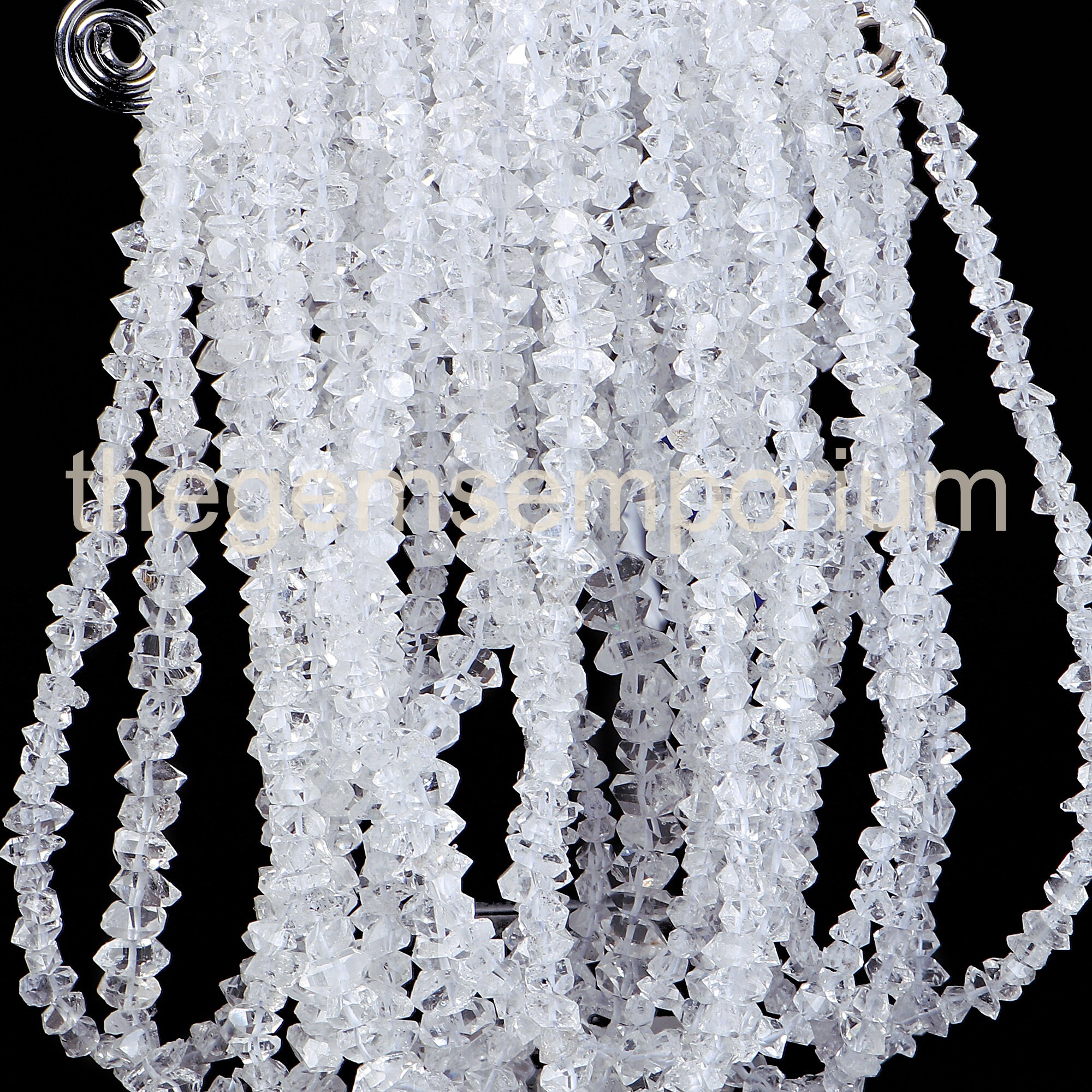 ハーキマー ダイヤモンド クォーツ ナゲット ビーズ、ハーキマー