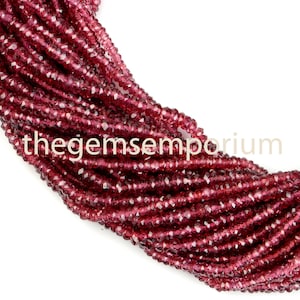 Rhodolite Garnet Faceted Rondelle Beads, Rhodolite Garnet Rondelle Beads, Rhodolite Garnet Indian Cut Faceted Beads, Rhodolite Garnet Beads