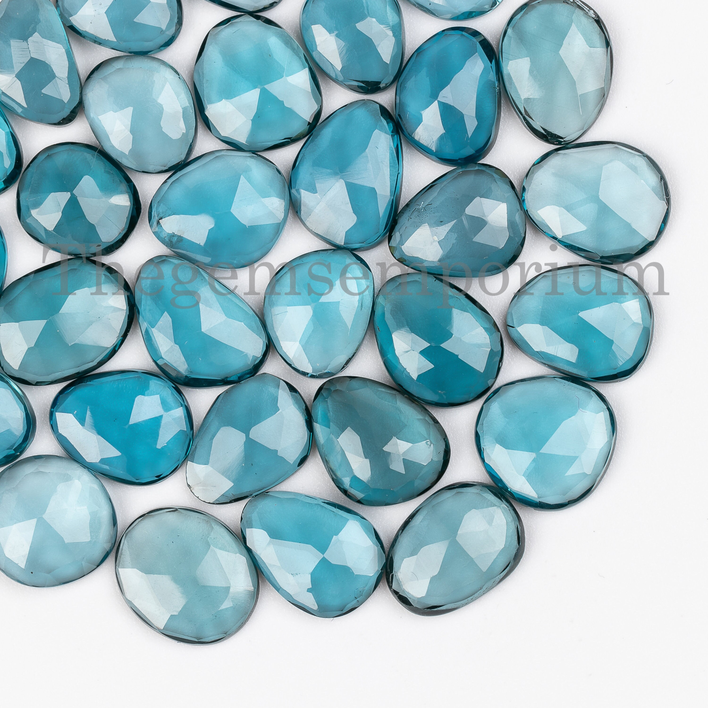 スイスブルートパーズ ローズカットスライス スイスブルートパーズ ローズカットスライス