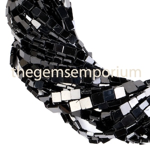 Black Spinel Plain Smooth long square Beads, Black Spinel square Beads,Black Spinel Plain Beads,Black Spinel Smooth Beads,Black Spinel Beads