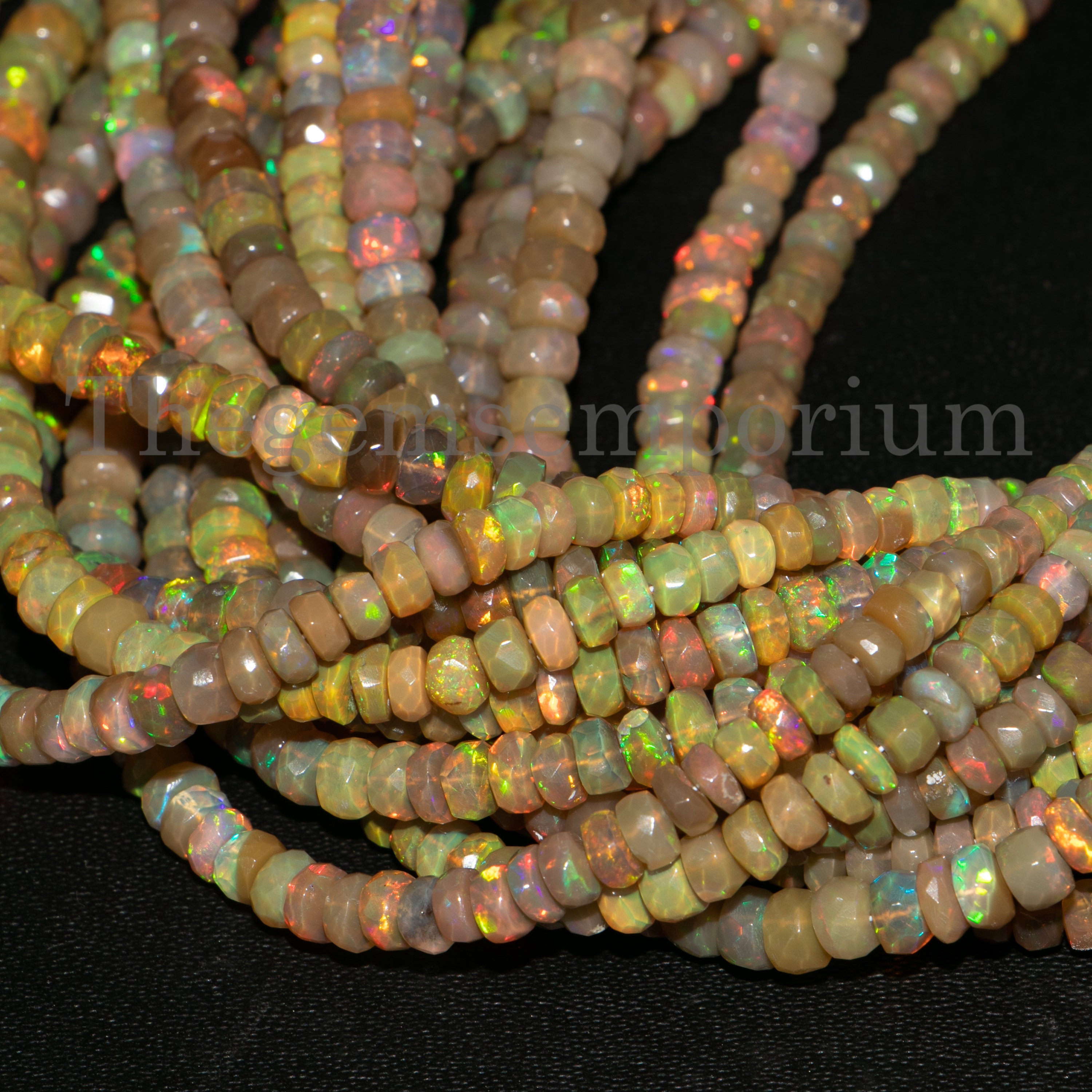 Ethiopian Opal Beads Ethiopian Opal Rondelle Beads Ethiopian | Etsy