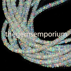 Natural Ethiopian Opal Smooth Rondelle Beads,Ethiopian Opal Rondelle Beads,Welo Opal Plain Beads,Ethiopian Opal Beads,Top Quality Opal Beads