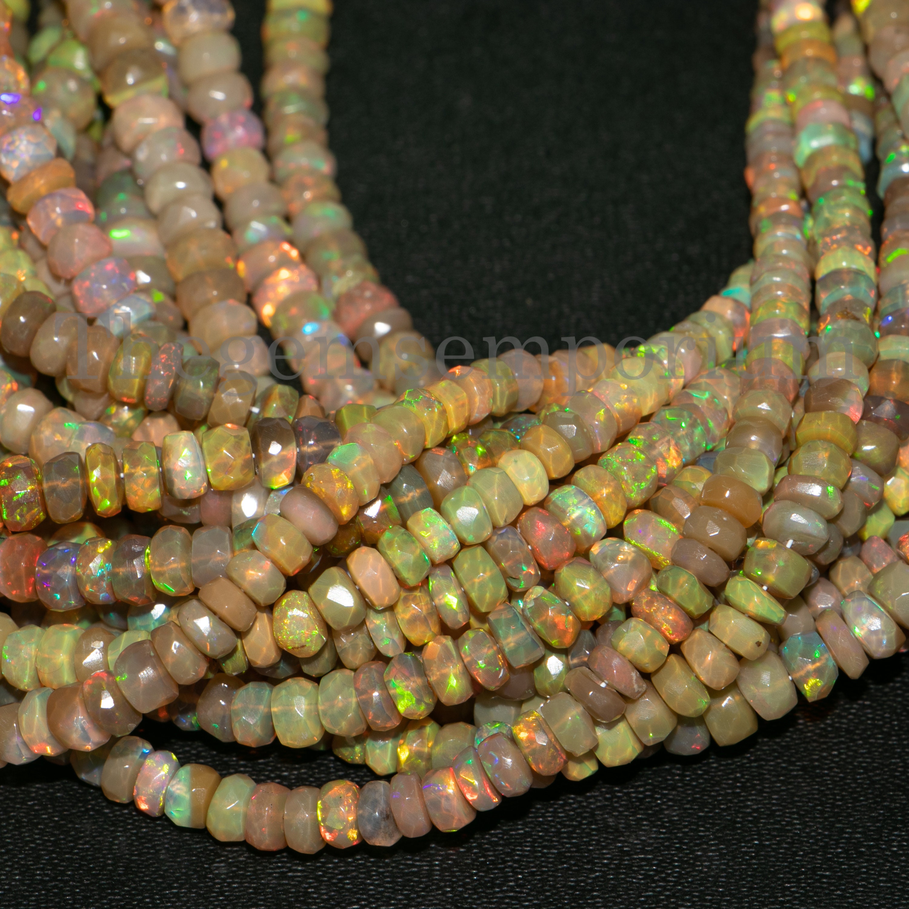 Ethiopian Opal Beads Ethiopian Opal Rondelle Beads 4-6.50 Mm - Etsy