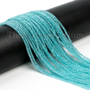 2mm Apatite Faceted Rondelle Beads, Neon Apatite Rondelle Beads, Apatite Faceted Loose Bead for Jewelry Making, Apatite Necklace Making Bead