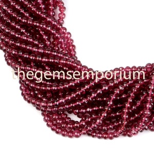 3-3.5mm Rhodolite Garnet Plain Rondelle Beads, Rhodolite Garnet Rondelle Beads,Rhodolite Garnet Smooth Rondelle Beads, Rhodolite Garnet Bead