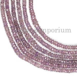 Lavender Sapphire Faceted Rondelles Beads, Lavender Sapphire Beads, Sapphire Faceted Beads ,Sapphire Rondelles Beads, Jewelry Making Beads