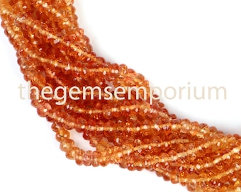 AAA Imperial Topaz Faceted Rondelle Beads (3.5-4MM)