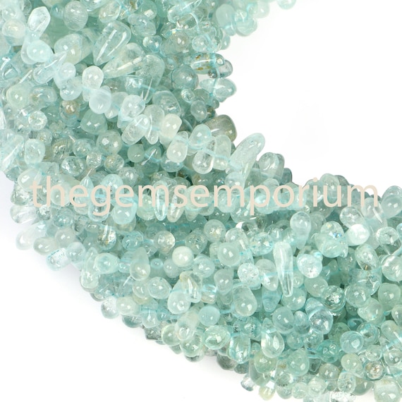 Aquamarine Smooth 3.5x64x7mm Drop Beads Aquamarine Drop Etsy Canada