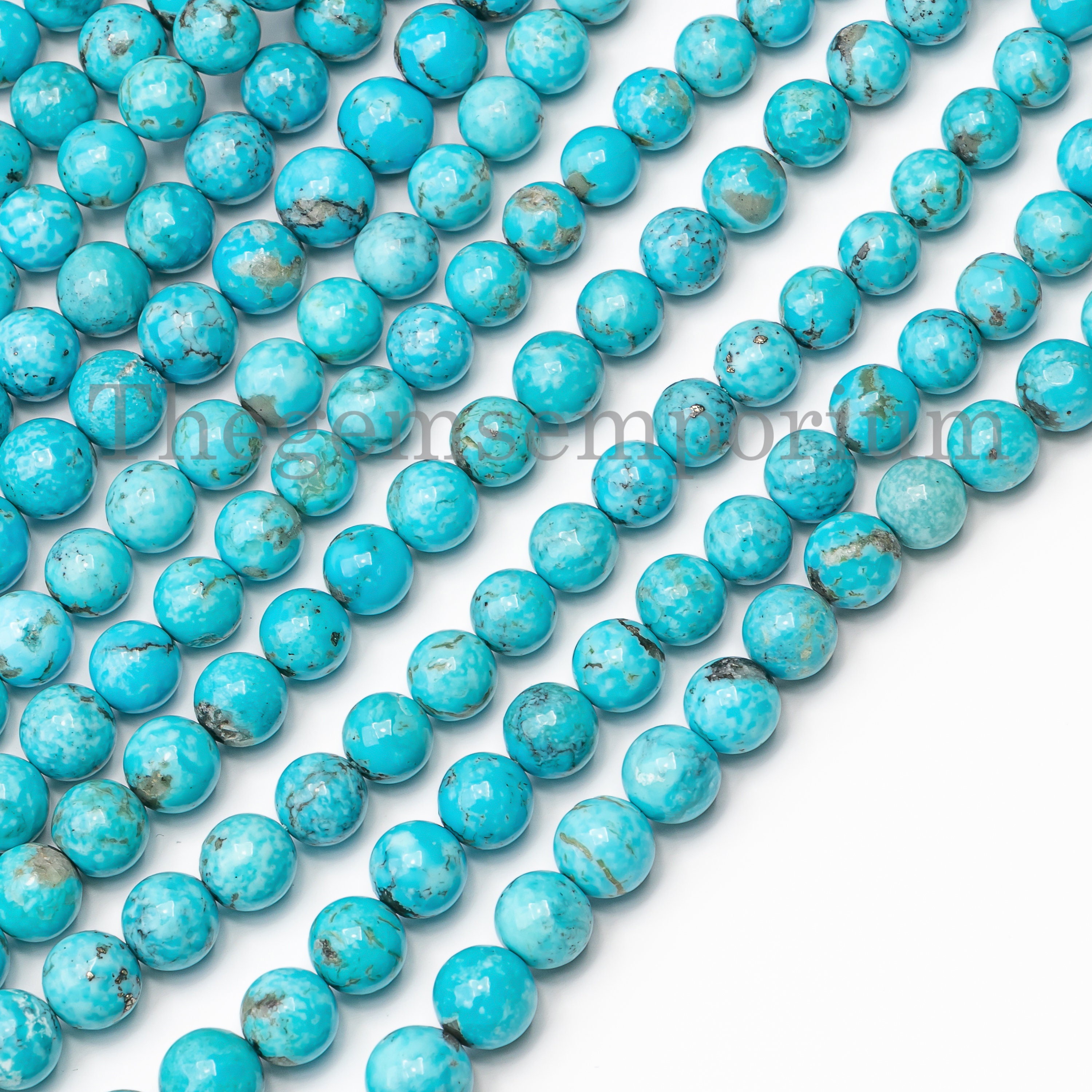4mm Turquose Round Beads - Gemstone Turquose beads - 15.5 / Strand