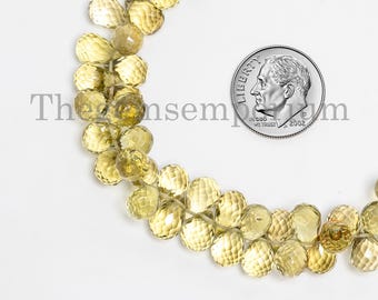 レモンクォーツ ティアドロップ ルース A レモンクォーツ 宝石質