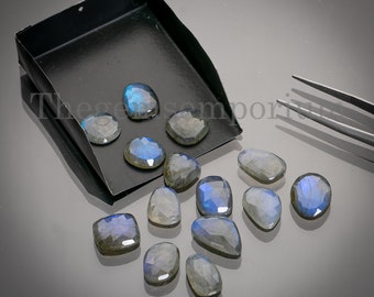 Blue Fire Labradorite Rose cut, Labradorite Rose cut Slices, Labradorite Polki, Faceted Cabochon,Rose cut, Labradorite Cabochon,Faceted Cabs