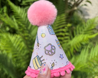 Personalised Birthday Celebration Dog Party Hat: Custom Age Option