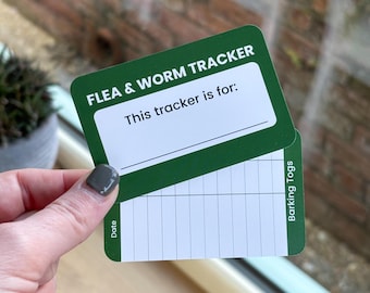 Pet Flea & Worming Tracker Card: Wallet Pet Care Log