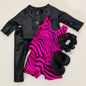 18&quot; Doll Complete 6 Piece Dance Gymnastics Leotard Outfit Set to Fit American Girl Dolls or Other 18&quot; Dolls