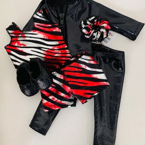 18&quot; Doll Complete 6 Piece Dance Gymnastics Leotard Outfit Set to Fit American Girl Dolls or Other 18&quot; Dolls