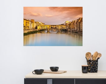 Poster on photographic paper - Ponte Vecchio Florence (Florence) - Italy