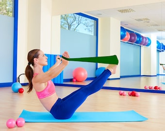 Bande de résistance Pilates Yoga Physio GYM Fitness Premium sans latex
