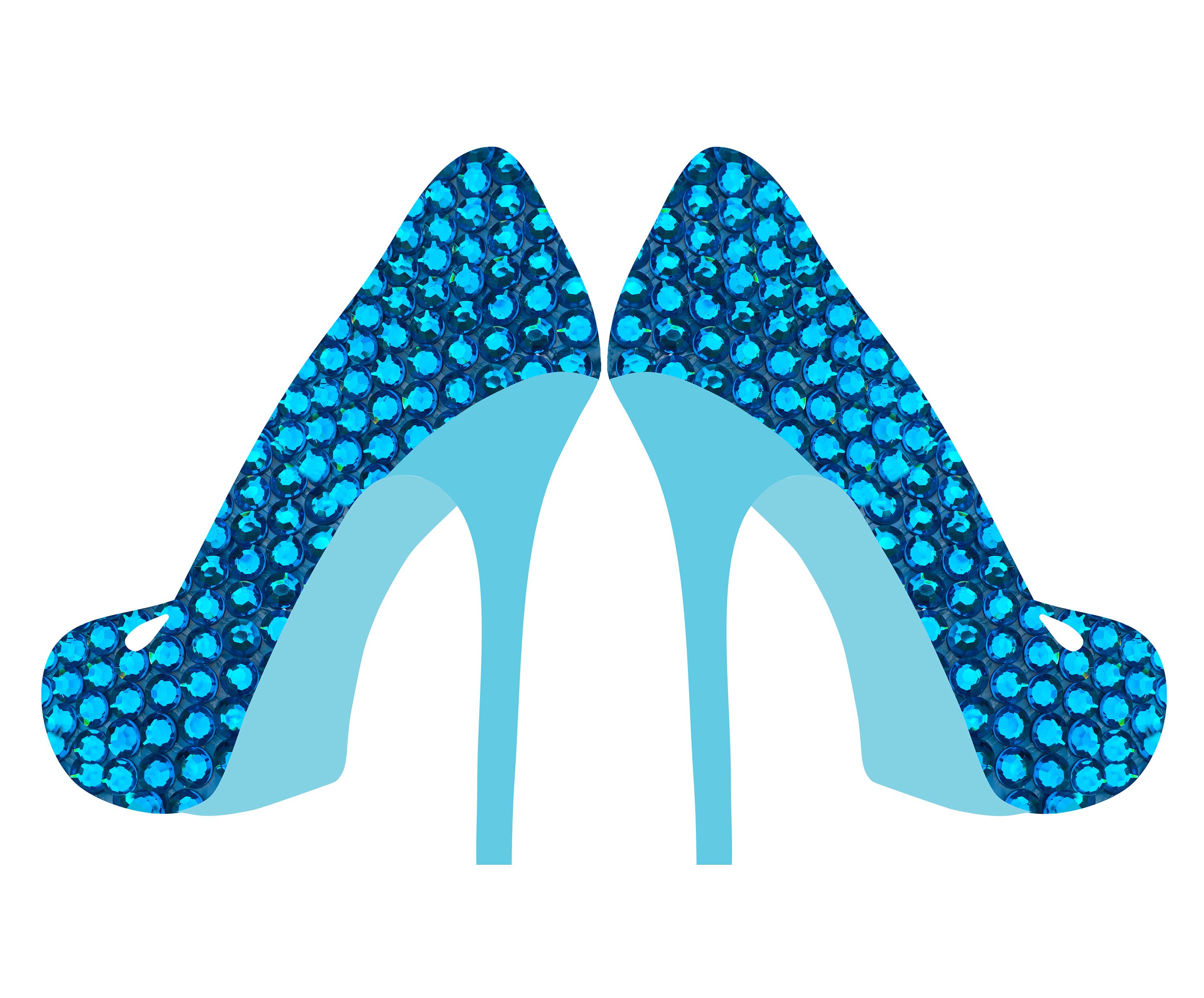 Sprankelende blauwe hoge hakken Png Vector Files Clip Art - Etsy België