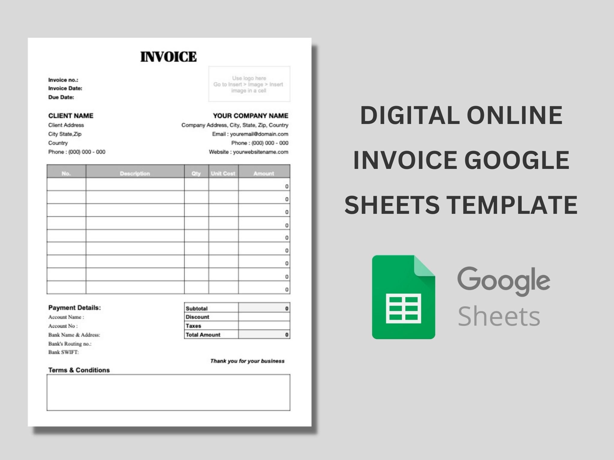 Invoice Template - Etsy