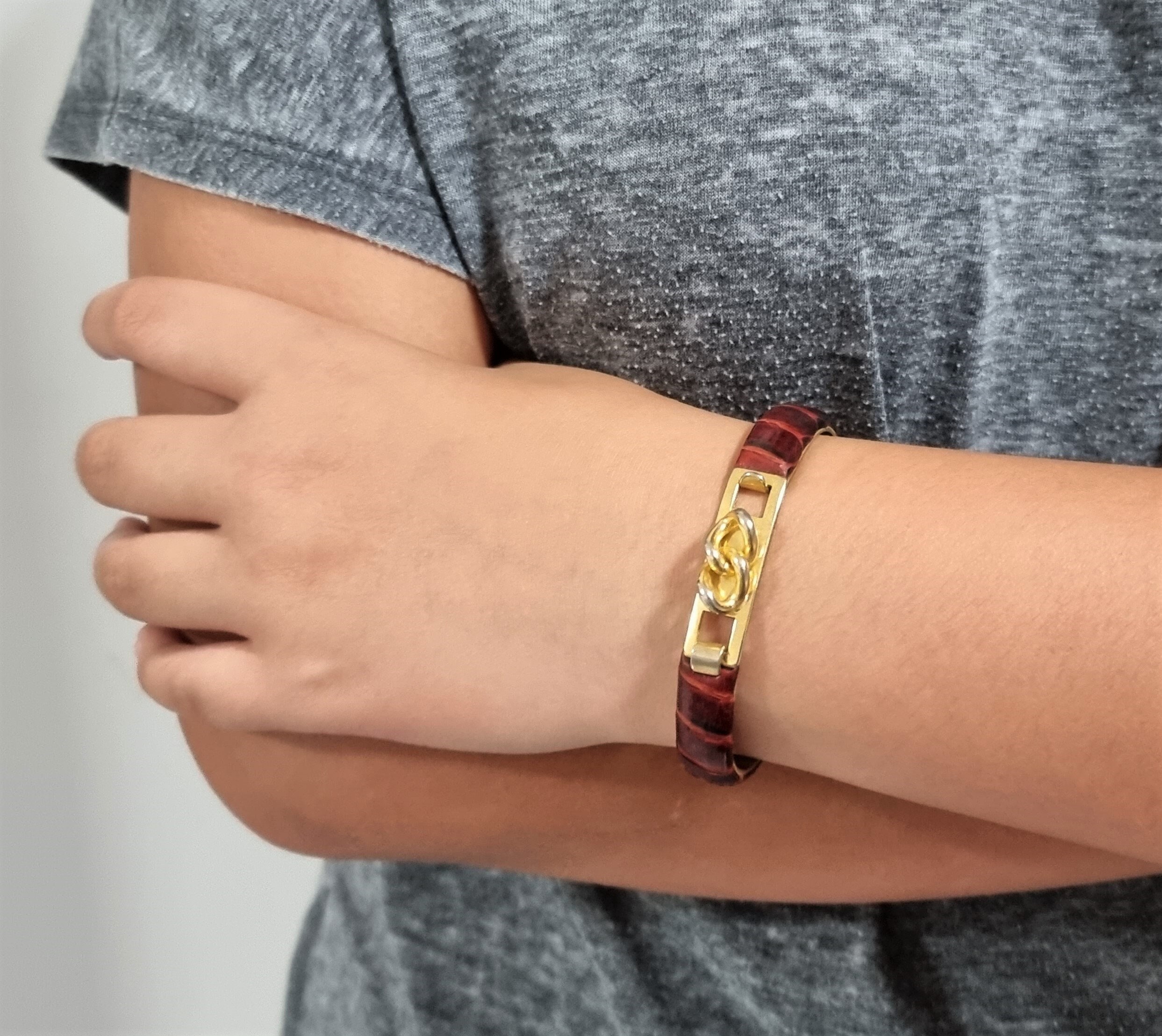 18K Yellow White Gold Size 21cm Louis Vuitton Bangle Cuff LV Monogram Bracelet 1050mm JFL Diamonds Timepieces #48 18K Yellow White Gold Size 21cm Louis Vuitton Bangle Cuff LV Monogram Bracelet 1050mm JFL Diamonds Timepieces