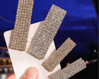 gold diamond hair clips