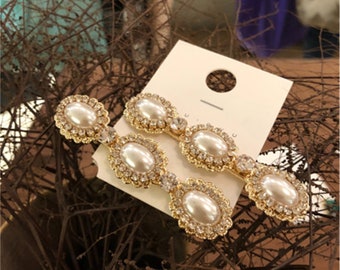 gold diamond hair clips