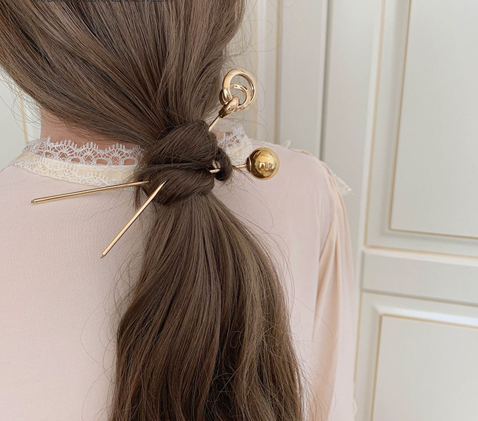 Metal Hair Clasp Simple Hair Clasp Round Ball Hair Clasp Etsy