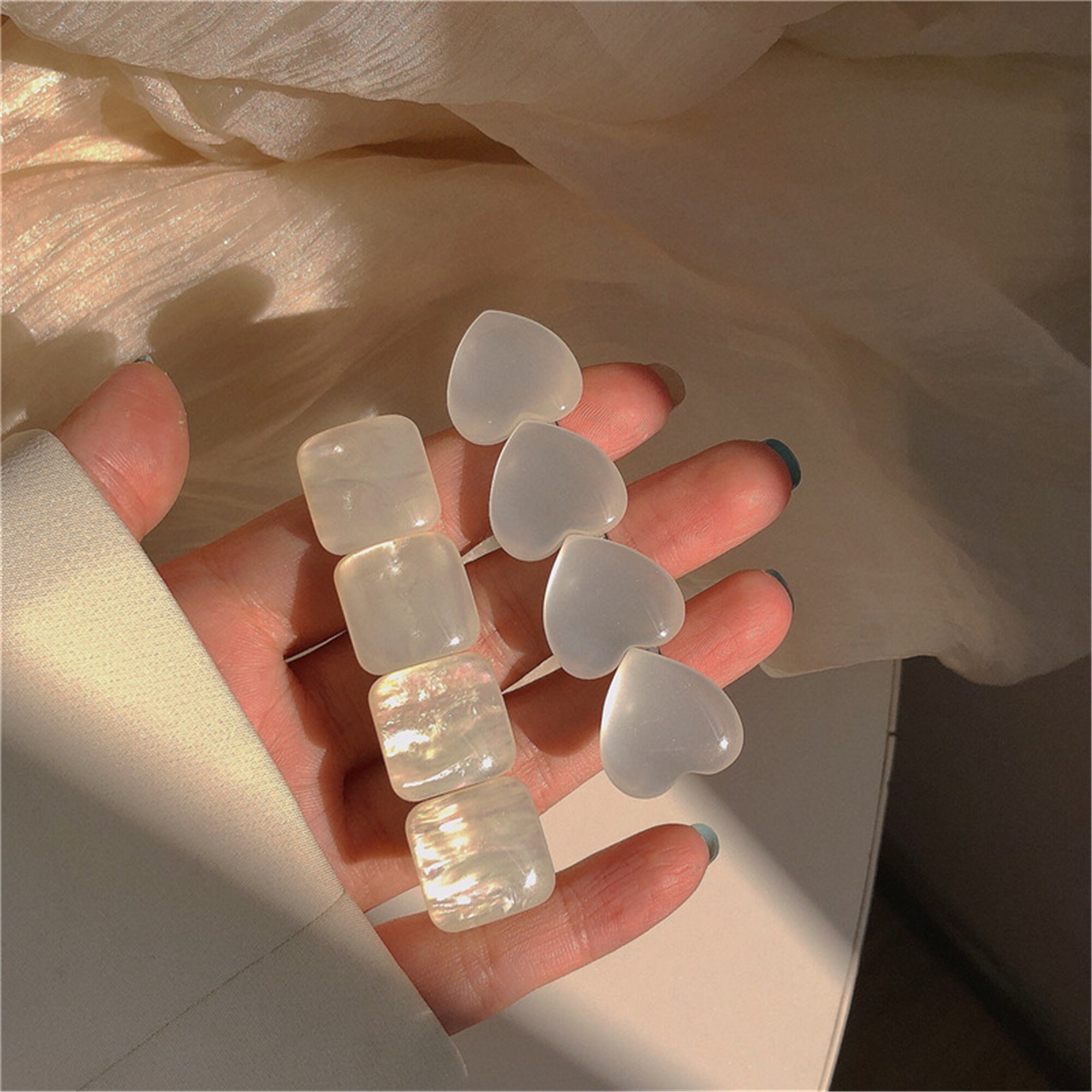 2PCS Imitative Cat 's Eye Hair Clip Cute Resin Hair Clip Etsy
