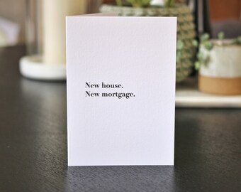 New House New Mortgage Practical Celebration Card