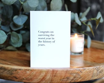 Congrats On Surviving The Worst Year In The History Of Years 2020 Christmas Card