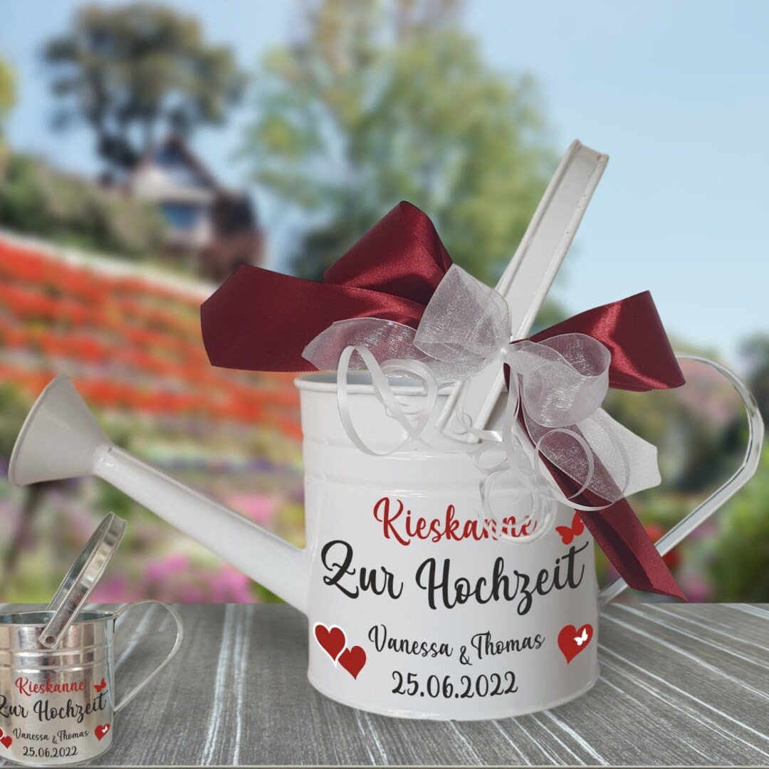 Geldgeschenk Kieskanne zur Hochzeit mit Etsy.de