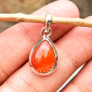 Natural Carnelian Pendant, 925 Sterling Silver Pendant, Gemstone Pendant, Women Jewelry, Carnelian, Carnelian Jewelry, Gift For Her P 109
