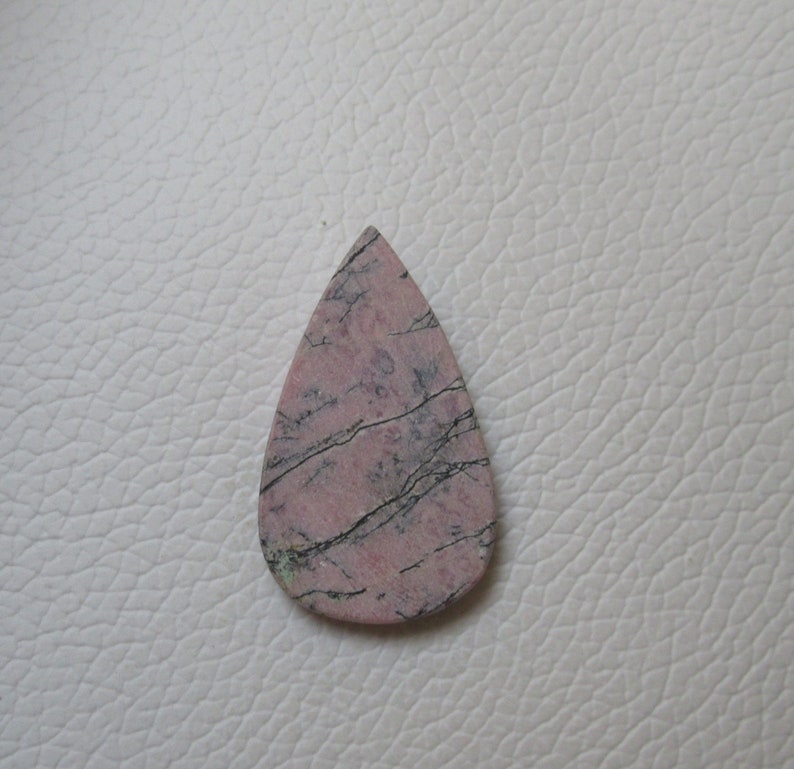 Pink Rhodonite Cabochon Jewelry Making 32 x 20 x 5 mm Natural Loose Gemstone Wire Wrap Gemstone Flat Back Cabochon Jewelry Making JD169