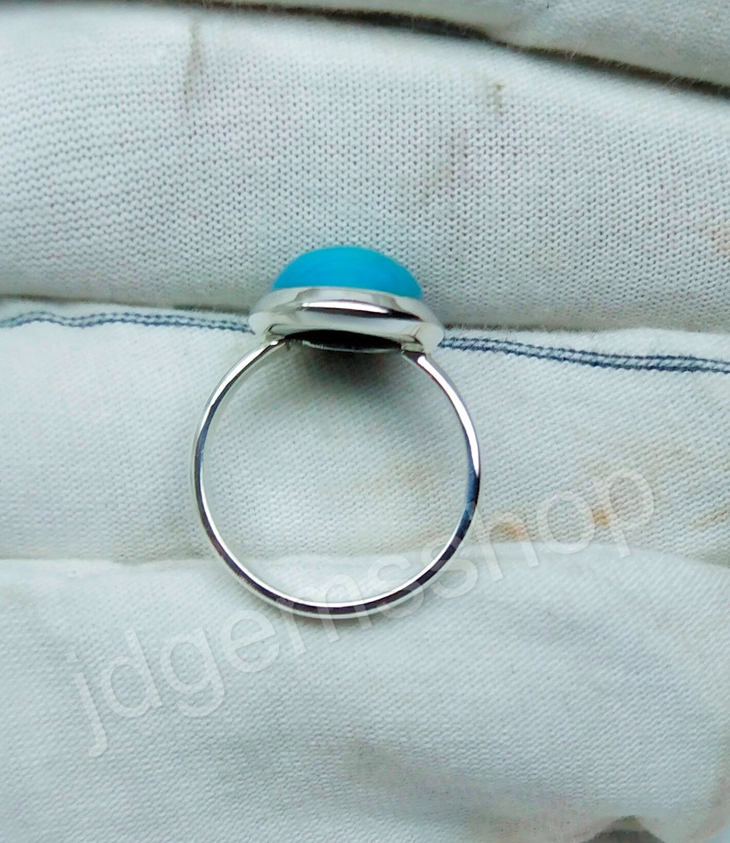Oval Sleeping Beauty Turquoise Ring: Arizona Gem, 925 Sterling Silver ...