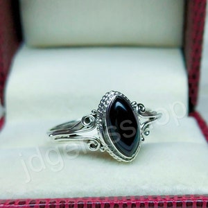 Black Onyx Ring, Gemstone Ring, Onyx Ring, Black Onyx Silver Ring, Handmade Ring, Black Onxy Boho Ring, Onxy Jewelry JR128