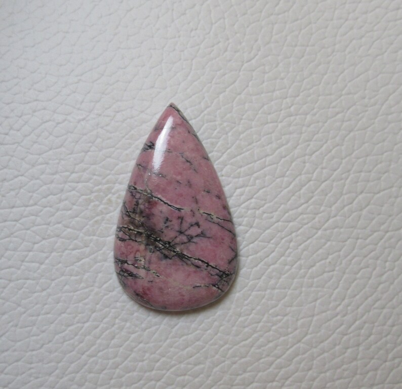 Pink Rhodonite Cabochon Jewelry Making 32 x 20 x 5 mm Natural Loose Gemstone Wire Wrap Gemstone Flat Back Cabochon Jewelry Making JD169