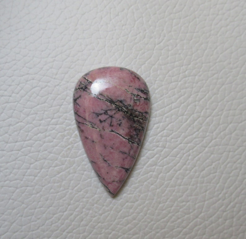 Pink Rhodonite Cabochon Jewelry Making 32 x 20 x 5 mm Natural Loose Gemstone Wire Wrap Gemstone Flat Back Cabochon Jewelry Making JD169