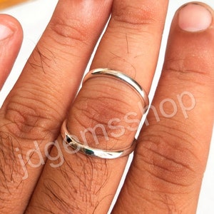 Splint Arthritis Ring 925 Silver Swan Neck Splint Ring for Dip or PIP Joint Support