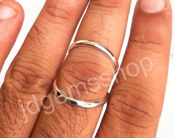 Splint Arthritis Ring 925 Silver Swan Neck Splint Ring for Dip or PIP Joint Support