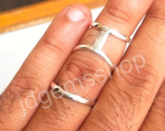 Arthritis Knuckle Ring Swan Splint 925 Silver Handcrafted Finger Bracelet for Dip and PIP Joint Trigger Finger Ring