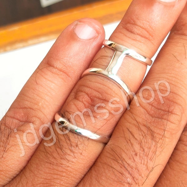 Anillo de nudillo para artritis, férula de cisne, pulsera de dedo hecha a mano de plata 925 para anillo de dedo en gatillo de articulación DIP y PIP