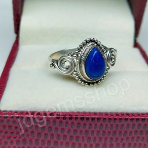 Lapis Ring, Natural Lapis Lazuli Ring, Blue Lapis Ring, Handmade Ring, Lapis Stone Ring, Lapis Lazuli Jewelry, Natural Lapis Lazuli JR76