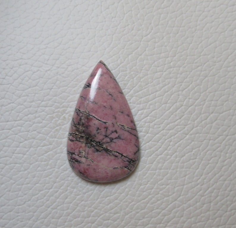 Pink Rhodonite Cabochon Jewelry Making 32 x 20 x 5 mm Natural Loose Gemstone Wire Wrap Gemstone Flat Back Cabochon Jewelry Making JD169